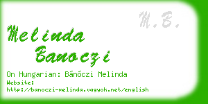 melinda banoczi business card