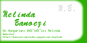 melinda banoczi business card